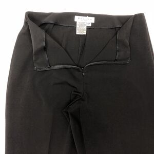 Gallia Dress Pants Women Petite Size 6P Black Straight Leg Career Wear to Work